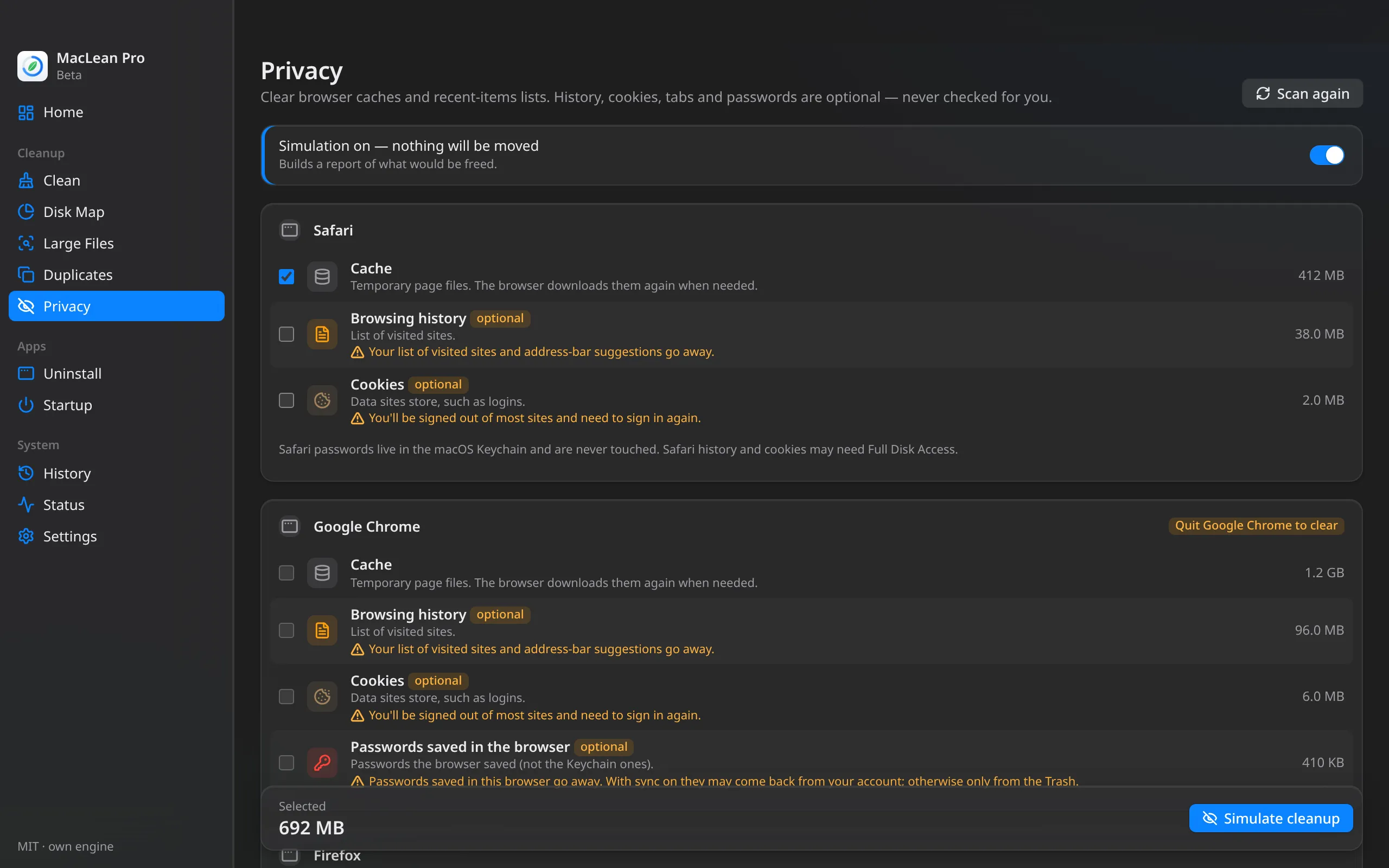 MacLean Pro — Privacy